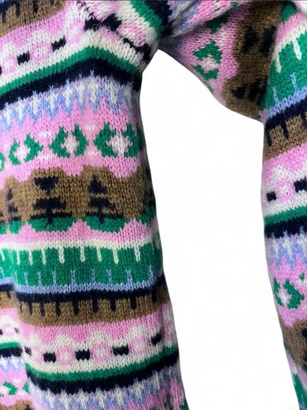 J.Crew Fair Isle Sweater Multicolor Lambswool Blend Nordic Knit